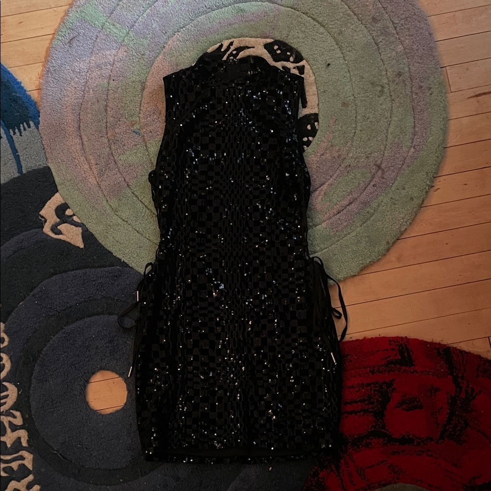 Elegant Black Sequin Dress